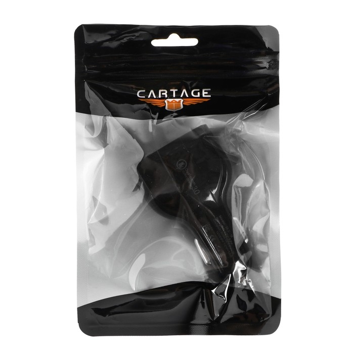 Зарядное устройство Cartage, 12-24 В, 2 USB, Type-C 3.5 А, черный Зарядное устройство Cartage, 12-24 В, 2 USB, Type-C 3.5 А, черный