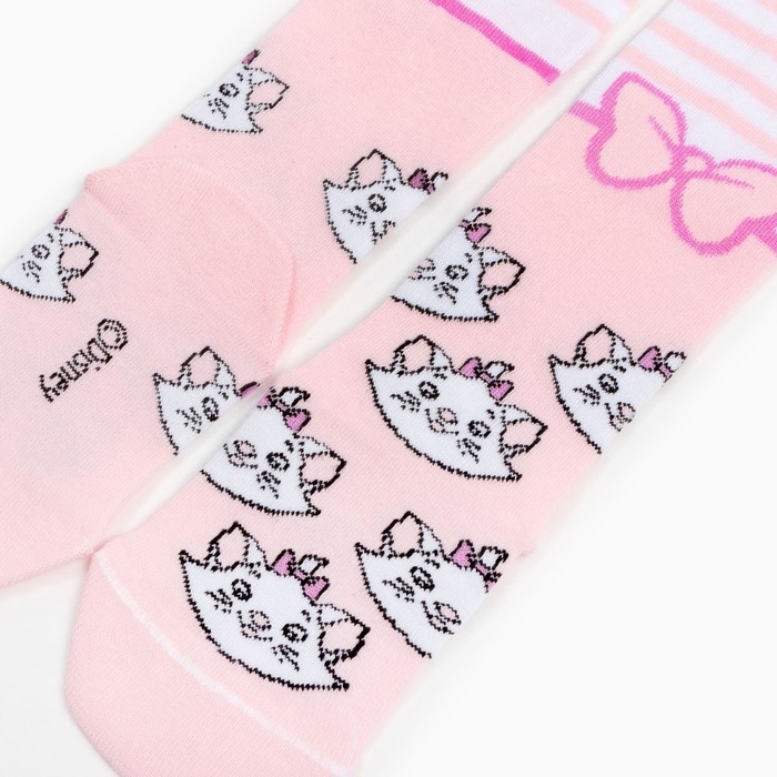 Колготки детские &laquo;Мари&raquo;, Коты аристократы, рост 104-110 см, цвет белый/розовый