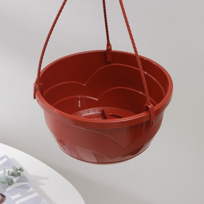 Кашпо уличное с прикорневым поливом &laquo;Мальва&raquo;, 4,7 л, цвет терракотовый