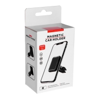Держатель телефона магнитный в дефлектор, вращение 360&deg;, черный