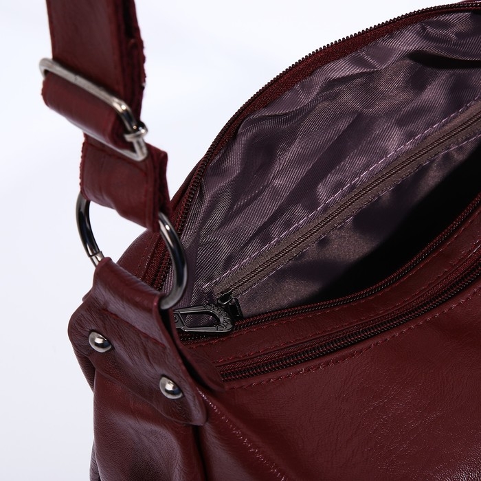 Сумка-мешок на молнии цвет бордовый Сумка-мешок на молнии цвет бордовый