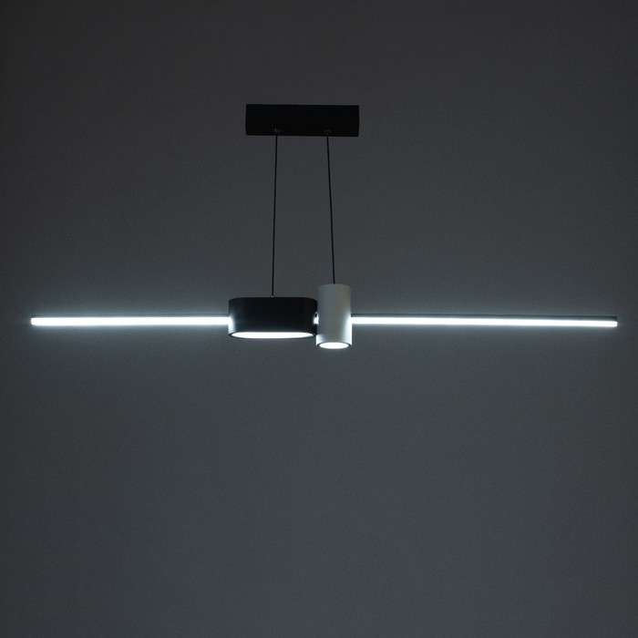 Светильник с ПДУ Светильник с ПДУ "Бергер" LED 18Вт 3000-6000К бело-черный 100х100 см