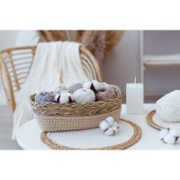 Корзина для хранения плетёная ручной работы Доляна &laquo;Рита&raquo;, 30&times;20&times;12,5 см, цвет коричневый