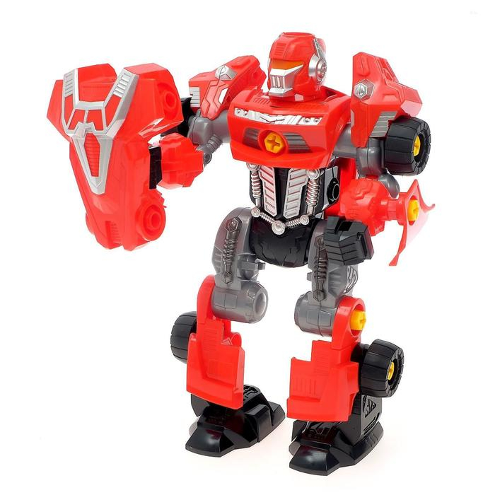 Конструктор-машина &laquo;Мега робот&raquo;, 3 в 1, со световым шуруповёртом, работает от батареек