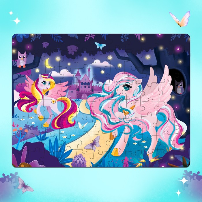 Пазлы светящиеся «Сказочные пони», 88 деталей Пазлы светящиеся «Сказочные пони», 88 деталей