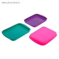 Форма для выпечки Доляна «Прямоугольник», силикон, 27×18 см, цвет МИКС Форма для выпечки Доляна «Прямоугольник», силикон, 27×18 см, цвет МИКС