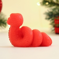 Новый год. Символ 2025. Фигурное мыло "Змейка Льдинка" красное, 50г Новый год. Символ 2025. Фигурное мыло "Змейка Льдинка" красное, 50г