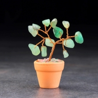 Сувенир в горшочке "Дерево Энергии. Авантюрин зеленый", натуральный камень, 9 х 3,5 см Сувенир в горшочке "Дерево Энергии. Авантюрин зеленый", натуральный камень, 9 х 3,5 см