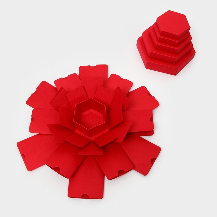 Коробка-сюрприз раскладушка, Красная Коробка-сюрприз раскладушка, Красная