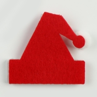 Новый год! Набор фетровых деталей для декора &laquo;Шапки&raquo; набор 5 шт., размер 1 шт. &mdash; 4 &times; 3,8 см, двусторонний скотч