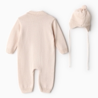 Комбинезон детский вязаный MINAKU, рост 80-86, цвет бежевый