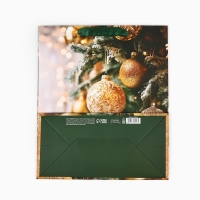 Пакет подарочный новогодний ламинированный &laquo;Ёлочные игрушки&raquo;, ML 23 х 27 х 11.5 см , Новый год