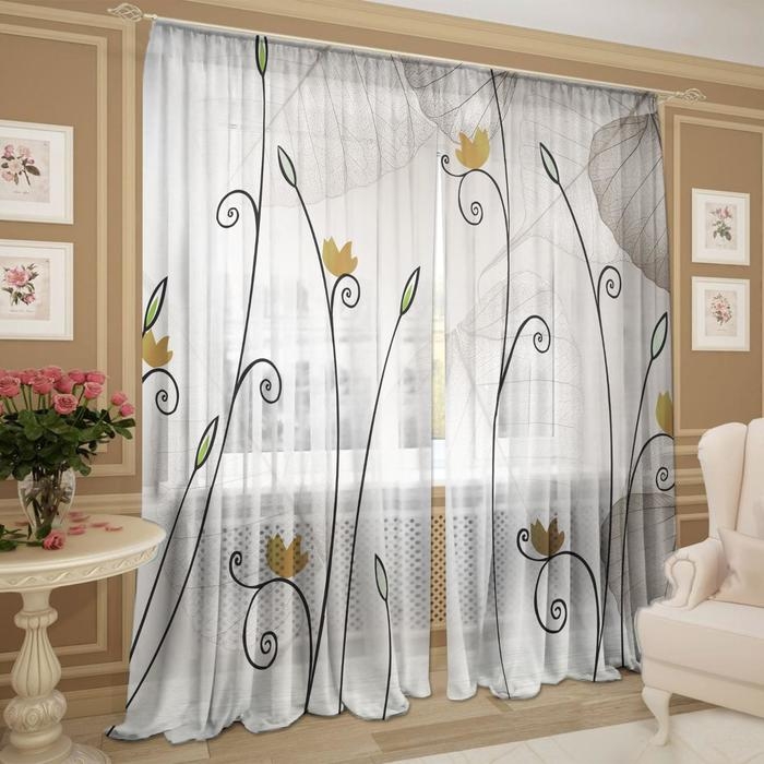 Тюль &laquo;Аргумент&raquo; 147х267 +/- 3см, - 2 шт