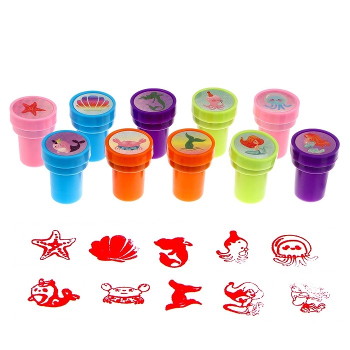 Печать цветная &laquo;Подводный мир&raquo;, набор 10 шт., МИКС