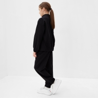 Бомбер для девочки MINAKU: Casual Collection KIDS, цвет чёрный, рост 128 см Бомбер для девочки MINAKU: Casual Collection KIDS, цвет чёрный, рост 128 см