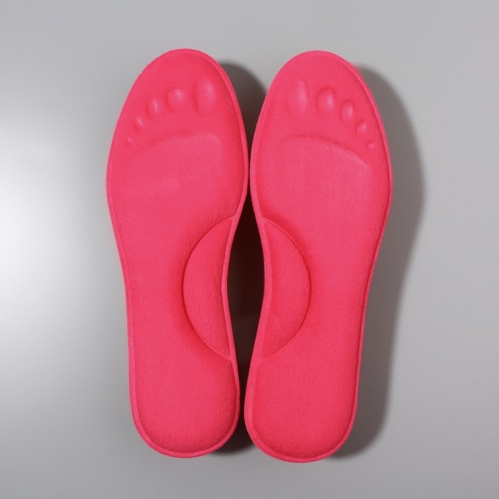 Стельки для обуви, утеплённые, с эффектом памяти, р-р RU до 40 (р-р Пр-ля до 42), 26 см, пара, цвет розовый Стельки для обуви, утеплённые, с эффектом памяти, р-р RU до 40 (р-р Пр-ля до 42), 26 см, пара, цвет розовый