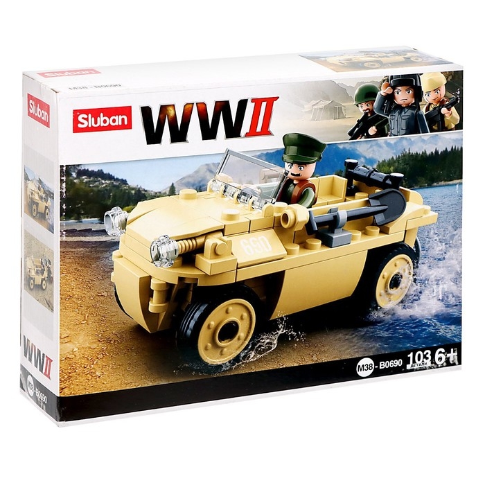 Конструктор &laquo;Армия. Офицерский джип&raquo;, 103 детали