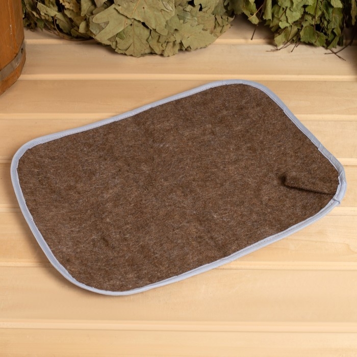 Набор для бани 3 предмета (коврик, шапка, рукавица) с цветной окантовкой МИКС Набор для бани 3 предмета (коврик, шапка, рукавица) с цветной окантовкой МИКС