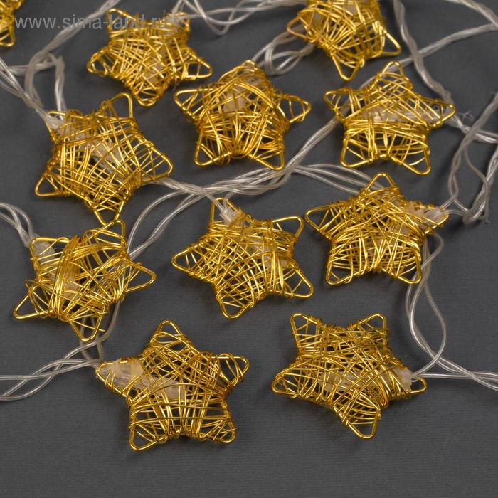 Гирлянда «Нить» 4 м с насадками «Звезда проволока», IP20, прозрачная нить, 20 LED, свечение тёплое белое, 8 режимов, 220 В Гирлянда «Нить» 4 м с насадками «Звезда проволока», IP20, прозрачная нить, 20 LED, свечение тёплое белое, 8 режимов, 220 В