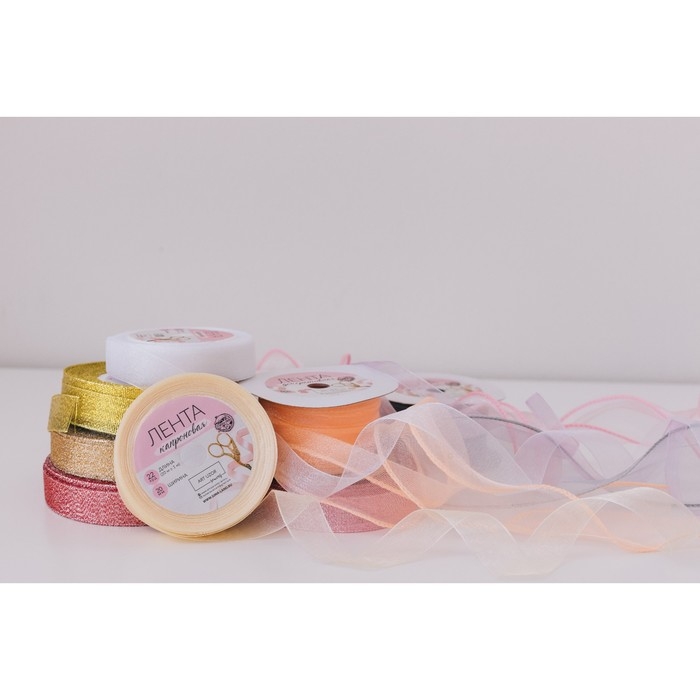 Лента капроновая, 20 мм, 20 &plusmn; 1 м, цвет слоновая кость №08