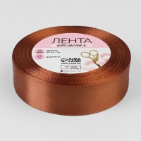 Лента атласная, 25 мм × 23 ± 1 м, цвет коричневый №142 Лента атласная, 25 мм × 23 ± 1 м, цвет коричневый №142