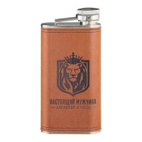 Фляжка для алкоголя "Настоящий мужчина", нержавеющая сталь, 270 мл, 9 oz Фляжка для алкоголя "Настоящий мужчина", нержавеющая сталь, 270 мл, 9 oz