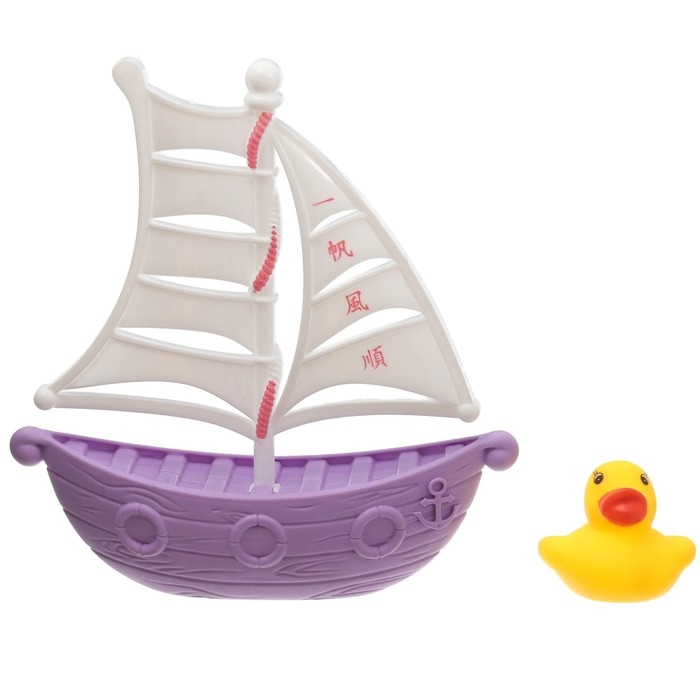 Набор резиновых игрушек для ванны &laquo;Уточки на корабле&raquo;, 7 предметов, цвет МИКС, Крошка Я