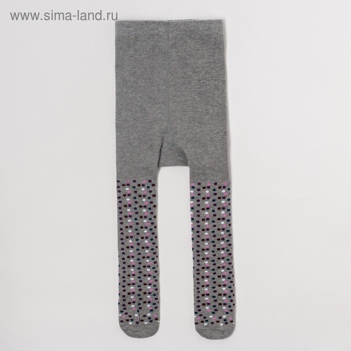 Колготки Крошка Я "Горошек", серый, рост 68-74 см