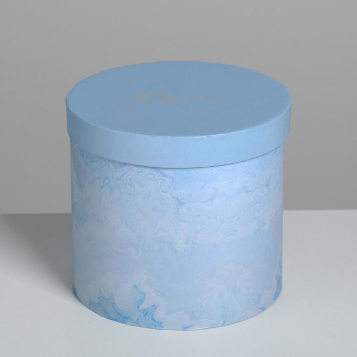 Набор шляпных коробок для цветов 5 в 1, упаковка подарочная, &laquo;Мрамор&raquo;, 14 х 13 см - 22 х 19,5 см