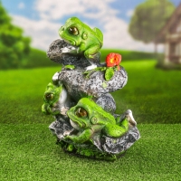Садовая фигура "Лягушата на камнях" 36х26см