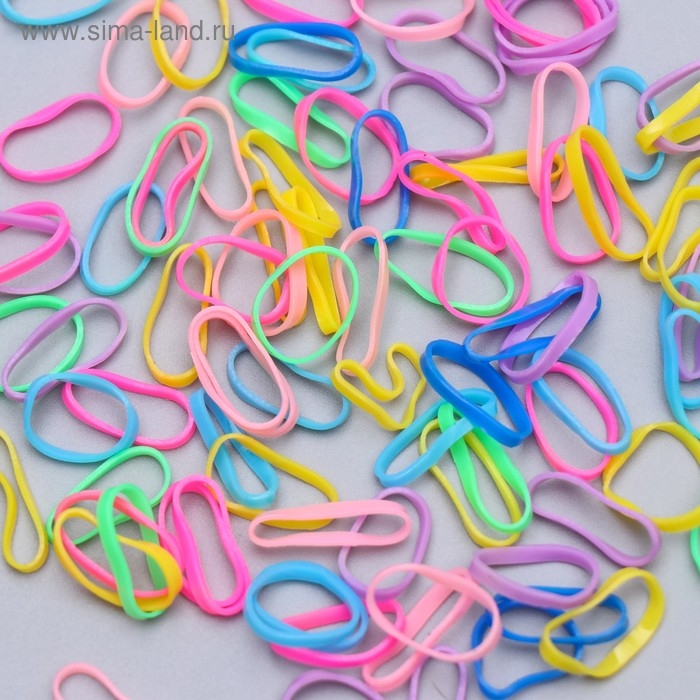 Резинки для животных повышенной прочности, набор 100 шт, микс цветов Резинки для животных повышенной прочности, набор 100 шт, микс цветов