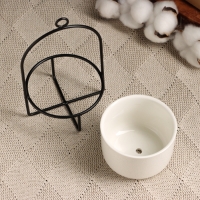 Горшок подвесной "Минималист" черный, 9х9х17см