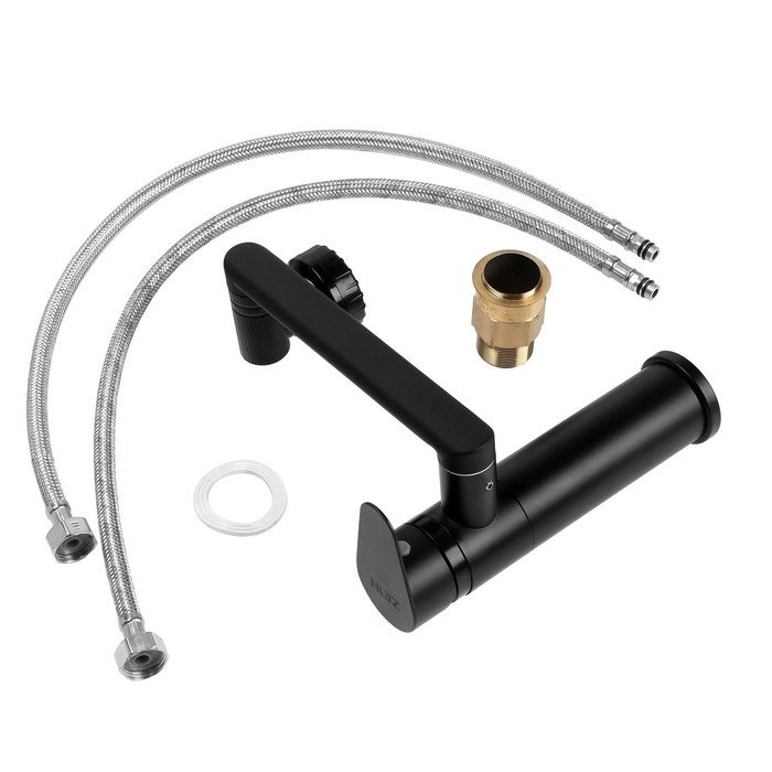 Смеситель для раковины ZEIN Z3509, поворотный излив 360°, картридж 35 мм, латунь, черный Смеситель для раковины ZEIN Z3509, поворотный излив 360°, картридж 35 мм, латунь, черный