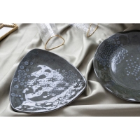 Тарелка керамическая &laquo;Стоун&raquo;, 18 х 18 см, цвет темно-серый