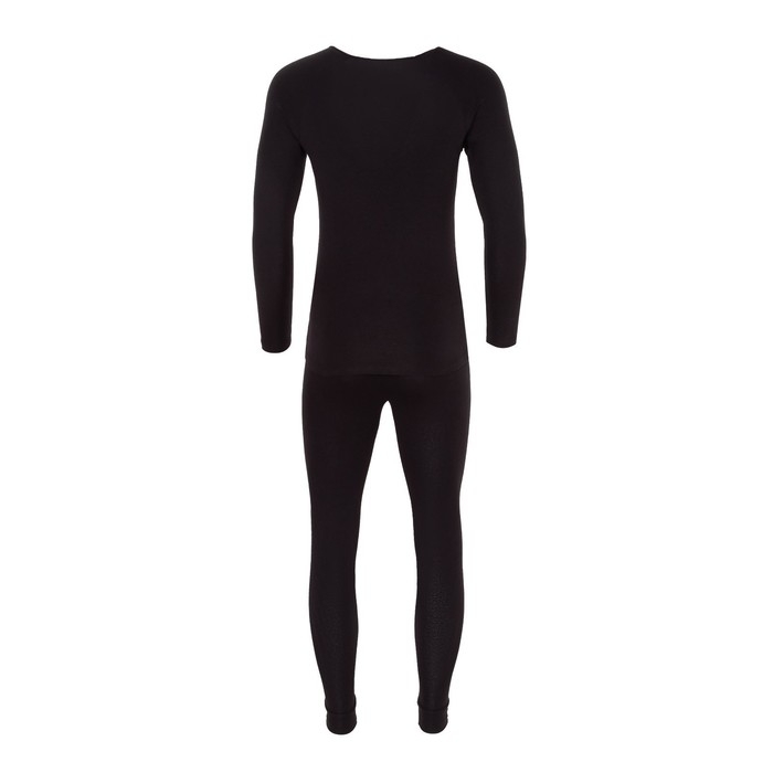 Термобельё мужское (джемпер, кальсоны), цвет чёрный, размер 46