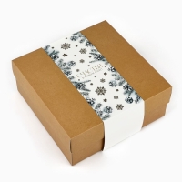 Коробка подарочная новогодняя складная &laquo;Счастья в Новом году&raquo;, тиснение, 20 х 20 х 8 см, Новый год