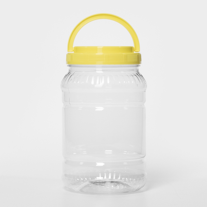 Банка для хранения продуктов, пластик, 2 л, цвет МИКС