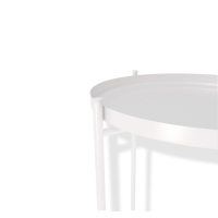 Столик журнальный, 376х376х515, Белый муар