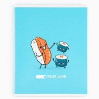 Тетрадь в клетку, 48 листов А5 на скрепке , внутренний блок №1 МИКС &laquo;1 сентября: Истинная любовь&raquo; ВД лак