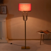 Торшер Салдис E27 40Вт золото-красный h.150 см