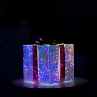 Светодиодная фигура &laquo;Подарок&raquo; 25 &times; 25 &times; 25 см, пластик, 220 В, свечение белое