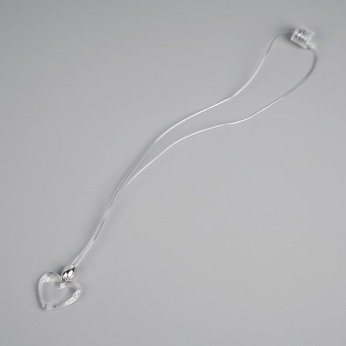 Светодиодный кулон &laquo;Сердце&raquo; 60 см, батарейки, свечение мульти (RGB)