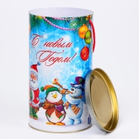 Новый год. Подарочная коробка, тубус &laquo;Новогодние музыканты&raquo; 120х220мм .