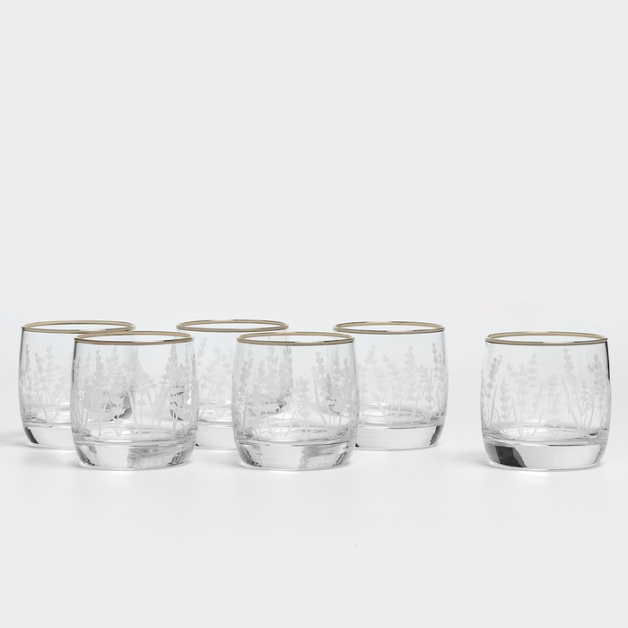 Набор стеклянных стаканов &laquo;Лаванда&raquo;, 300 мл, 6 шт