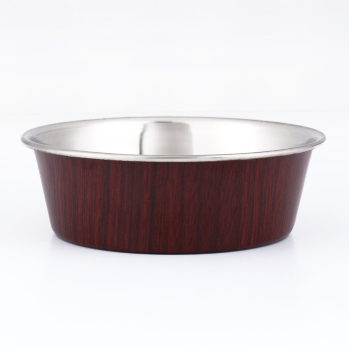 Миска стандартная с принтом Миска стандартная с принтом "текстура дерева", 450 мл