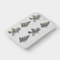 Форма для выпечки новогодняя Доляна «Новогодние пряники», силикон, 6 ячеек, 25,5×17,5×2,5 см, цвет серый Форма для выпечки новогодняя Доляна «Новогодние пряники», силикон, 6 ячеек, 25,5×17,5×2,5 см, цвет серый