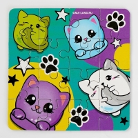 Антистресс сквиш мялка с пазлом «Котики» Антистресс сквиш мялка с пазлом «Котики»