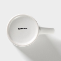 Кружка фарфоровая Доляна &laquo;Ёжик&raquo;, 380 мл, цвет белый