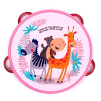 Игрушка музыкальная «Бубен. Зверята», 8 металлических бубенцов, МИКС Игрушка музыкальная «Бубен. Зверята», 8 металлических бубенцов, МИКС