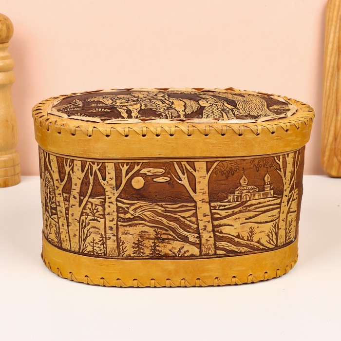 Батонница &laquo;Сказка&raquo;, 26х17х15 см, береста